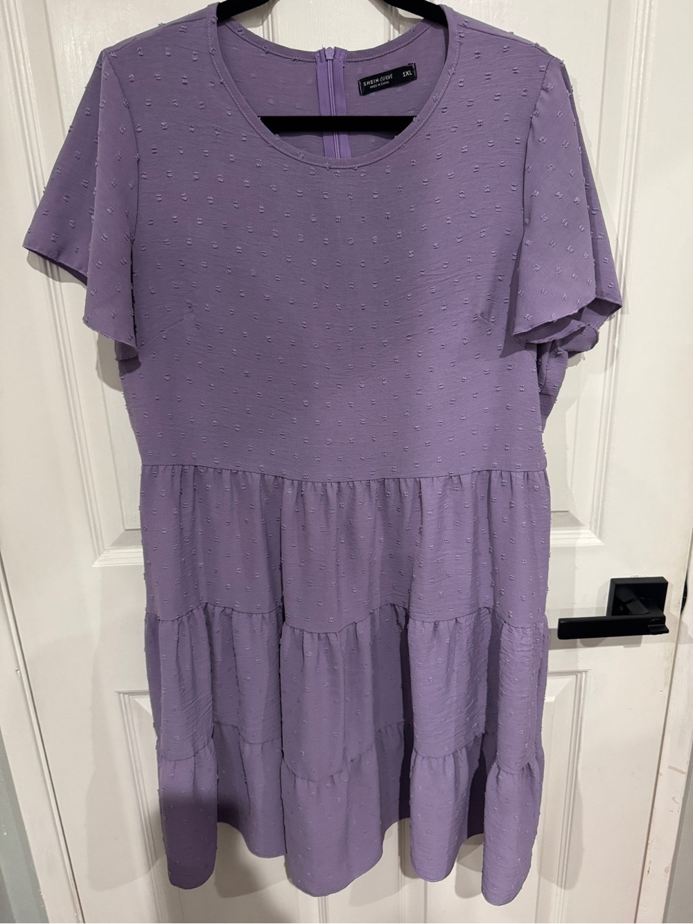 SHEIN Lavender Tiered Midi Dress